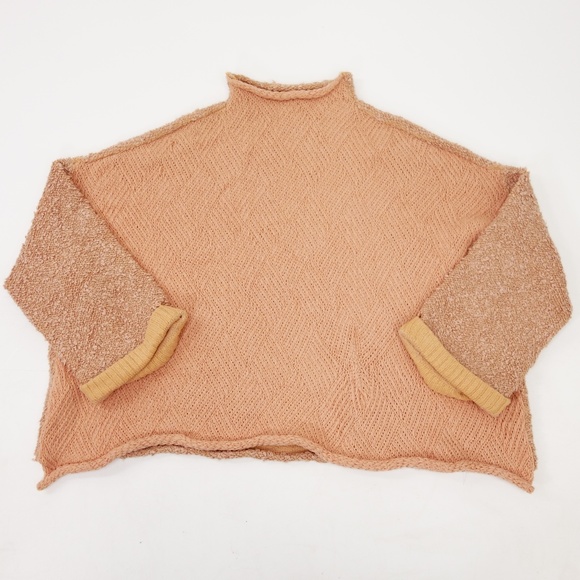 Slouchy Peachy Mock Neck Sweater - Picture 4 of 7